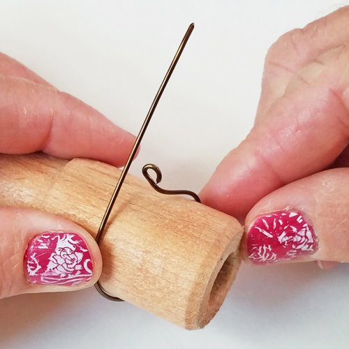 Debbie Blair's Red Poppy Hoop Earrings with Beaded Fringe - , Contemporary Wire Jewelry, Loops, Wire Loop, Wrapped Wire Loop, Form a simple loop 